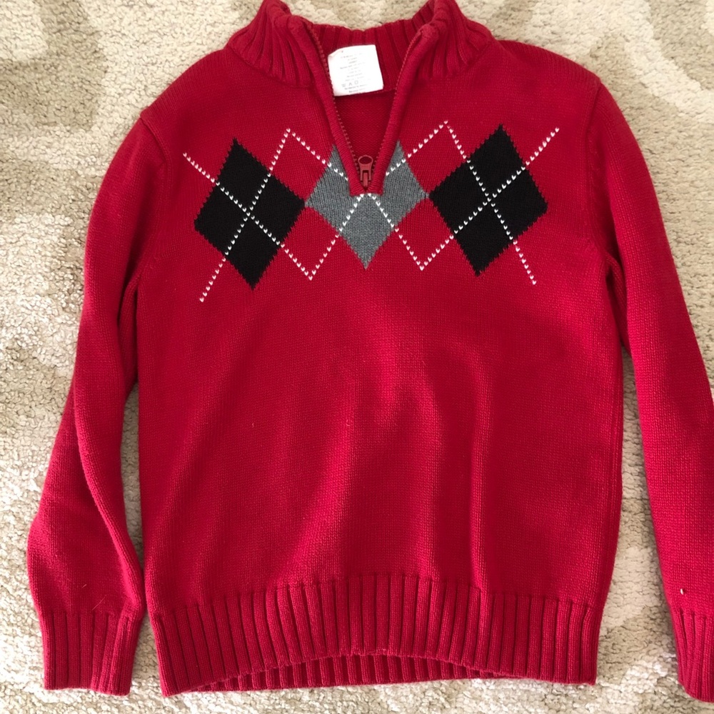 Beautiful boy’s half zip long sleeve sweater